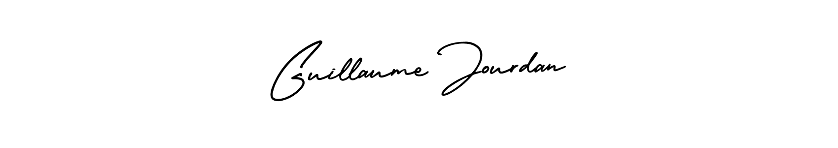The best way (AmerikaSignatureDemo-Regular) to make a short signature is to pick only two or three words in your name. The name Guillaume Jourdan include a total of six letters. For converting this name. Guillaume Jourdan signature style 3 images and pictures png