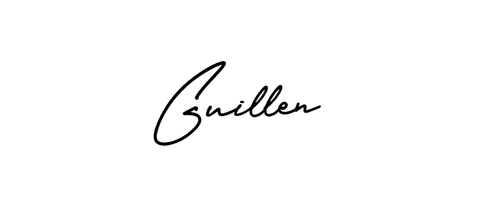 The best way (AmerikaSignatureDemo-Regular) to make a short signature is to pick only two or three words in your name. The name Guillen include a total of six letters. For converting this name. Guillen signature style 3 images and pictures png