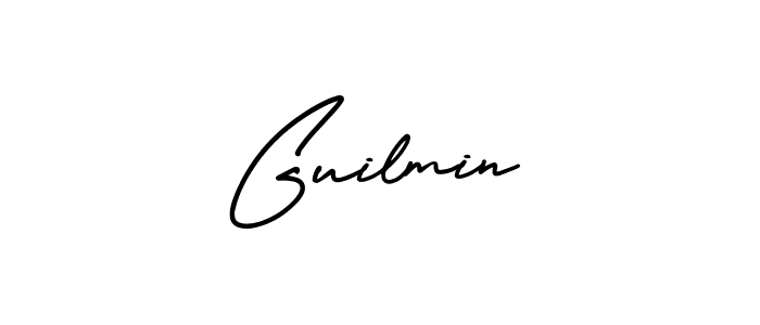 How to Draw Guilmin signature style? AmerikaSignatureDemo-Regular is a latest design signature styles for name Guilmin. Guilmin signature style 3 images and pictures png