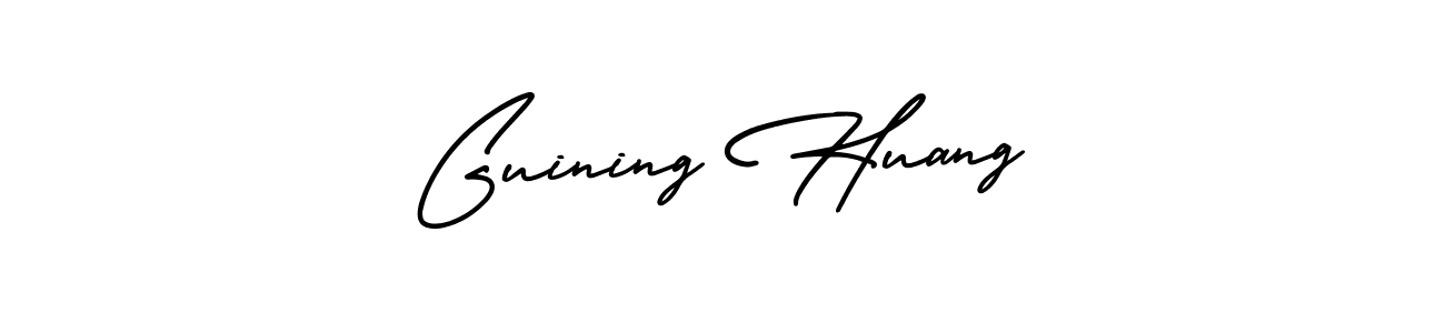 It looks lik you need a new signature style for name Guining Huang. Design unique handwritten (AmerikaSignatureDemo-Regular) signature with our free signature maker in just a few clicks. Guining Huang signature style 3 images and pictures png