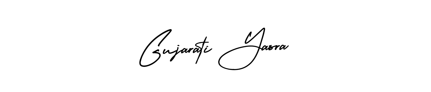 if you are searching for the best signature style for your name Gujarati Yasra. so please give up your signature search. here we have designed multiple signature styles  using AmerikaSignatureDemo-Regular. Gujarati Yasra signature style 3 images and pictures png