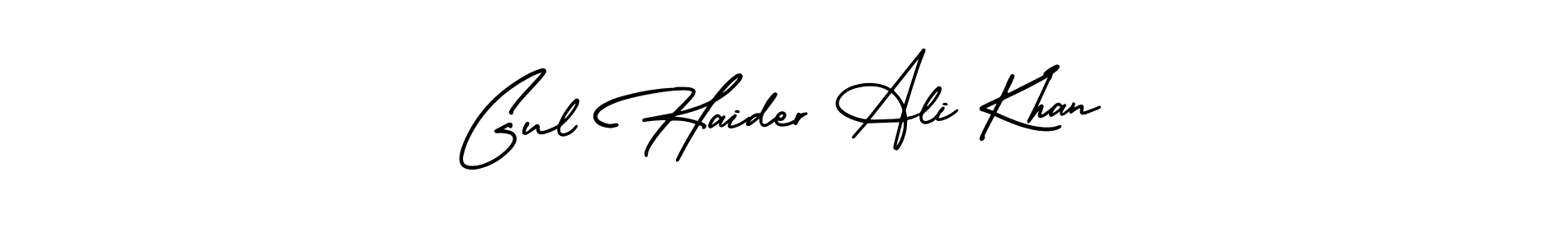 Gul Haider Ali Khan stylish signature style. Best Handwritten Sign (AmerikaSignatureDemo-Regular) for my name. Handwritten Signature Collection Ideas for my name Gul Haider Ali Khan. Gul Haider Ali Khan signature style 3 images and pictures png