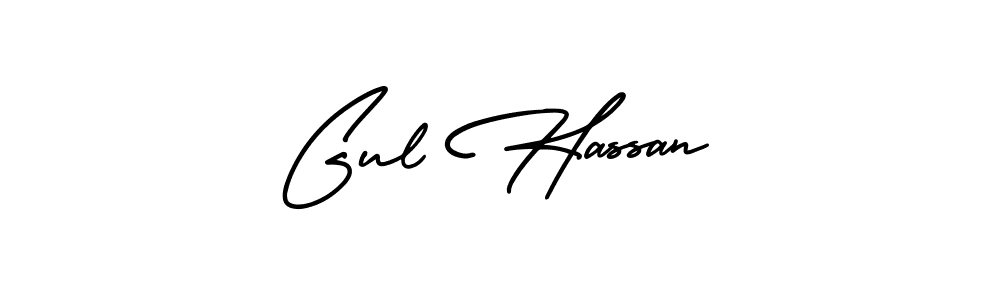 You should practise on your own different ways (AmerikaSignatureDemo-Regular) to write your name (Gul Hassan) in signature. don't let someone else do it for you. Gul Hassan signature style 3 images and pictures png