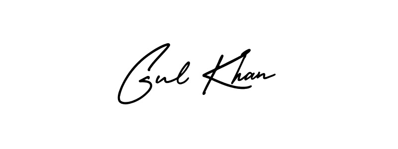 Make a beautiful signature design for name Gul Khan. With this signature (AmerikaSignatureDemo-Regular) style, you can create a handwritten signature for free. Gul Khan signature style 3 images and pictures png