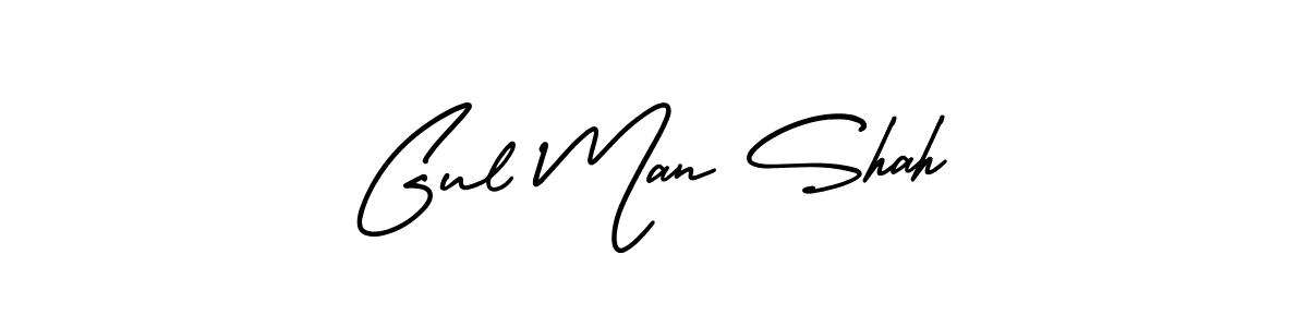 Use a signature maker to create a handwritten signature online. With this signature software, you can design (AmerikaSignatureDemo-Regular) your own signature for name Gul Man Shah. Gul Man Shah signature style 3 images and pictures png