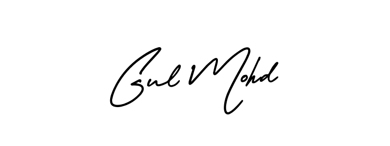 The best way (AmerikaSignatureDemo-Regular) to make a short signature is to pick only two or three words in your name. The name Gul Mohd include a total of six letters. For converting this name. Gul Mohd signature style 3 images and pictures png