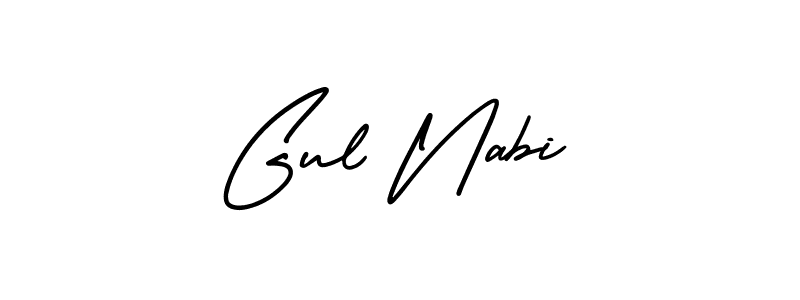 How to Draw Gul Nabi signature style? AmerikaSignatureDemo-Regular is a latest design signature styles for name Gul Nabi. Gul Nabi signature style 3 images and pictures png