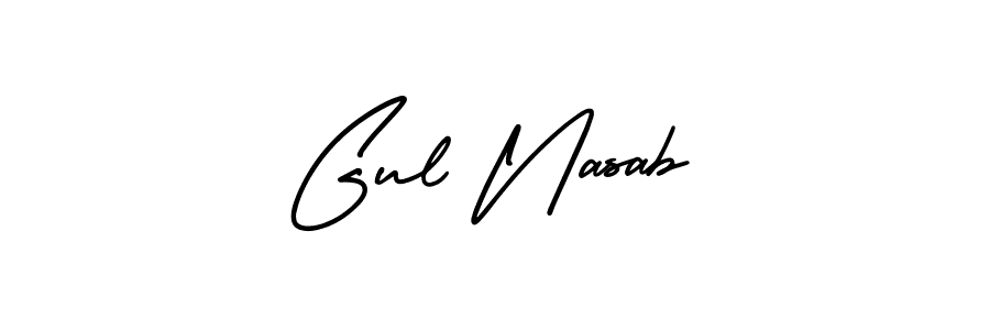 Design your own signature with our free online signature maker. With this signature software, you can create a handwritten (AmerikaSignatureDemo-Regular) signature for name Gul Nasab. Gul Nasab signature style 3 images and pictures png