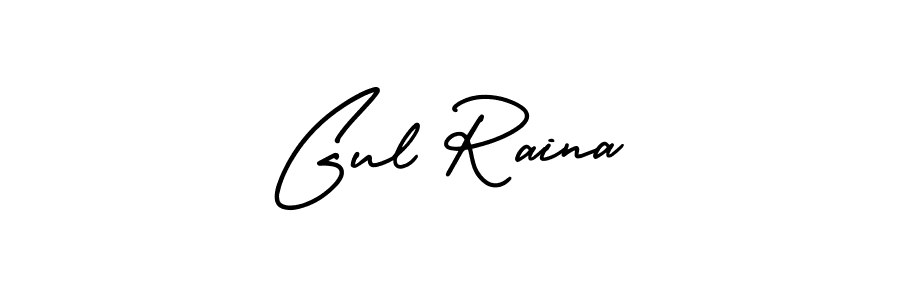 Make a short Gul Raina signature style. Manage your documents anywhere anytime using AmerikaSignatureDemo-Regular. Create and add eSignatures, submit forms, share and send files easily. Gul Raina signature style 3 images and pictures png