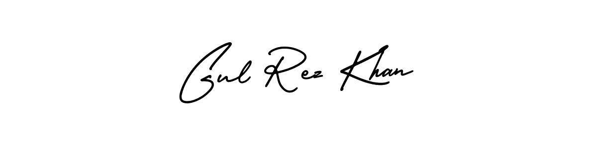 It looks lik you need a new signature style for name Gul Rez Khan. Design unique handwritten (AmerikaSignatureDemo-Regular) signature with our free signature maker in just a few clicks. Gul Rez Khan signature style 3 images and pictures png