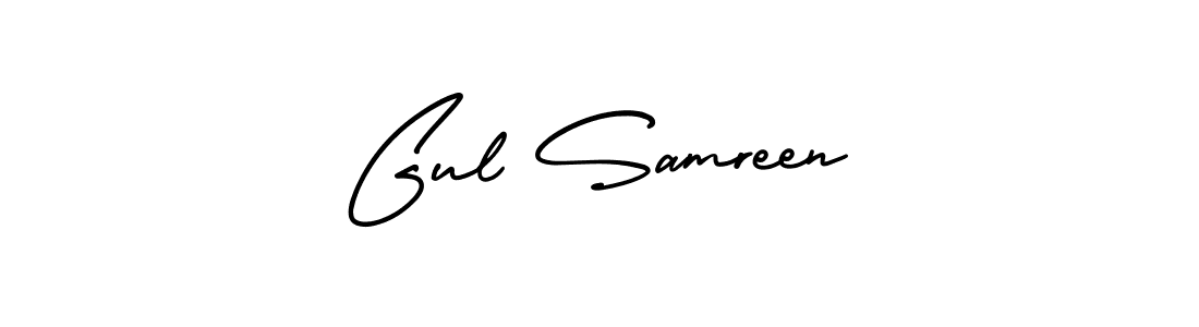 AmerikaSignatureDemo-Regular is a professional signature style that is perfect for those who want to add a touch of class to their signature. It is also a great choice for those who want to make their signature more unique. Get Gul Samreen name to fancy signature for free. Gul Samreen signature style 3 images and pictures png