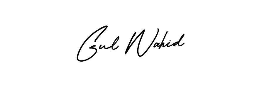 It looks lik you need a new signature style for name Gul Wahid. Design unique handwritten (AmerikaSignatureDemo-Regular) signature with our free signature maker in just a few clicks. Gul Wahid signature style 3 images and pictures png