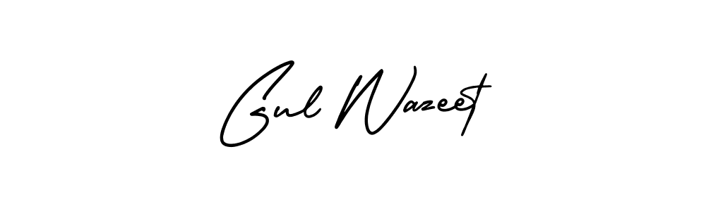 Design your own signature with our free online signature maker. With this signature software, you can create a handwritten (AmerikaSignatureDemo-Regular) signature for name Gul Wazeet. Gul Wazeet signature style 3 images and pictures png
