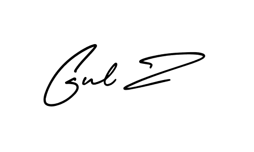 It looks lik you need a new signature style for name Gul Z. Design unique handwritten (AmerikaSignatureDemo-Regular) signature with our free signature maker in just a few clicks. Gul Z signature style 3 images and pictures png