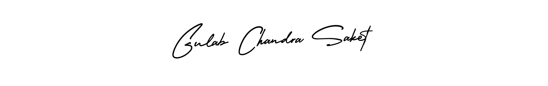 Also You can easily find your signature by using the search form. We will create Gulab Chandra Saket name handwritten signature images for you free of cost using AmerikaSignatureDemo-Regular sign style. Gulab Chandra Saket signature style 3 images and pictures png