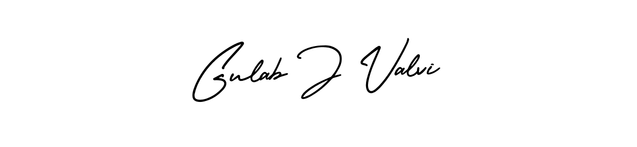 AmerikaSignatureDemo-Regular is a professional signature style that is perfect for those who want to add a touch of class to their signature. It is also a great choice for those who want to make their signature more unique. Get Gulab J Valvi name to fancy signature for free. Gulab J Valvi signature style 3 images and pictures png