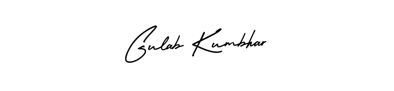 Create a beautiful signature design for name Gulab Kumbhar. With this signature (AmerikaSignatureDemo-Regular) fonts, you can make a handwritten signature for free. Gulab Kumbhar signature style 3 images and pictures png