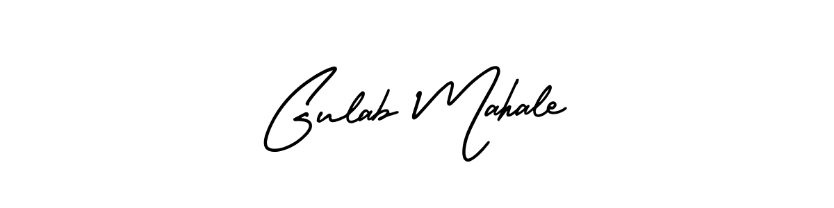 Similarly AmerikaSignatureDemo-Regular is the best handwritten signature design. Signature creator online .You can use it as an online autograph creator for name Gulab Mahale. Gulab Mahale signature style 3 images and pictures png