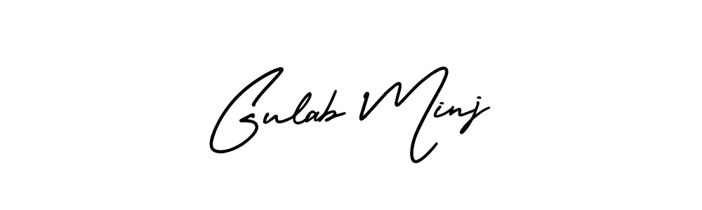 How to make Gulab Minj signature? AmerikaSignatureDemo-Regular is a professional autograph style. Create handwritten signature for Gulab Minj name. Gulab Minj signature style 3 images and pictures png