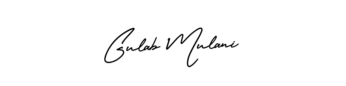 It looks lik you need a new signature style for name Gulab Mulani. Design unique handwritten (AmerikaSignatureDemo-Regular) signature with our free signature maker in just a few clicks. Gulab Mulani signature style 3 images and pictures png