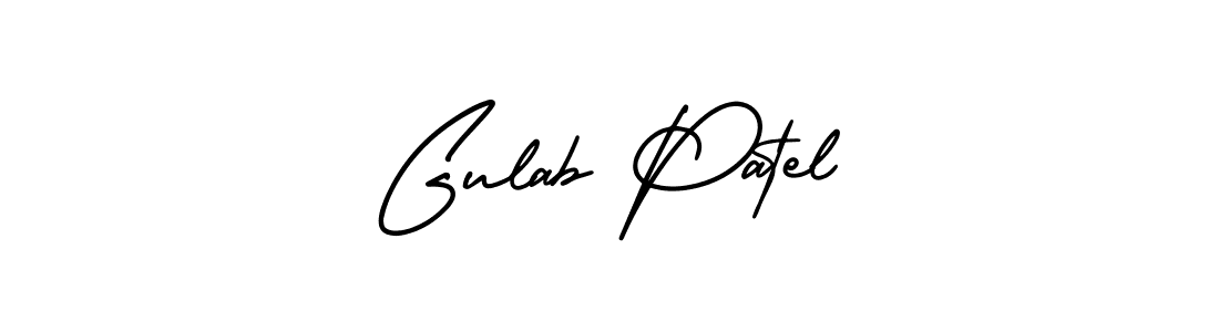 Gulab Patel stylish signature style. Best Handwritten Sign (AmerikaSignatureDemo-Regular) for my name. Handwritten Signature Collection Ideas for my name Gulab Patel. Gulab Patel signature style 3 images and pictures png