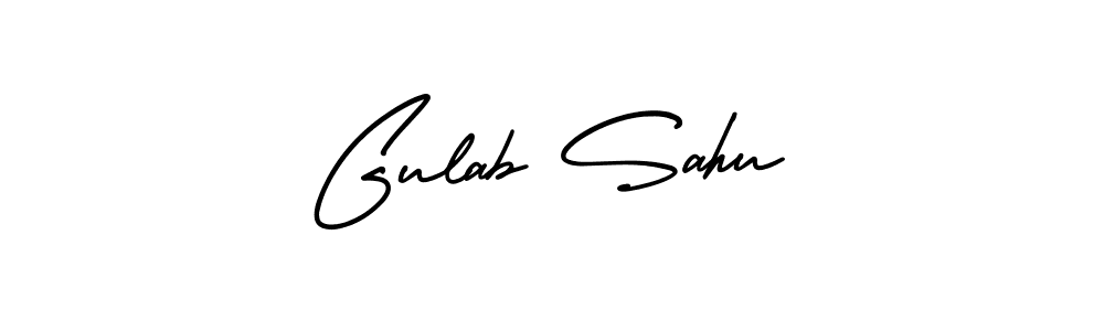 Also we have Gulab Sahu name is the best signature style. Create professional handwritten signature collection using AmerikaSignatureDemo-Regular autograph style. Gulab Sahu signature style 3 images and pictures png