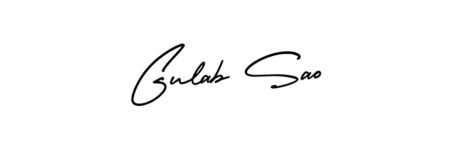 Here are the top 10 professional signature styles for the name Gulab Sao. These are the best autograph styles you can use for your name. Gulab Sao signature style 3 images and pictures png