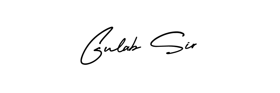 Use a signature maker to create a handwritten signature online. With this signature software, you can design (AmerikaSignatureDemo-Regular) your own signature for name Gulab Sir. Gulab Sir signature style 3 images and pictures png