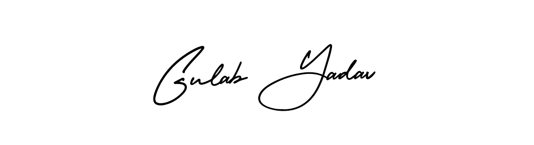 How to Draw Gulab Yadav signature style? AmerikaSignatureDemo-Regular is a latest design signature styles for name Gulab Yadav. Gulab Yadav signature style 3 images and pictures png