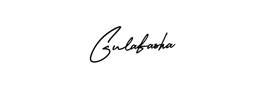 You should practise on your own different ways (AmerikaSignatureDemo-Regular) to write your name (Gulafasha) in signature. don't let someone else do it for you. Gulafasha signature style 3 images and pictures png