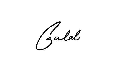 It looks lik you need a new signature style for name Gulal. Design unique handwritten (AmerikaSignatureDemo-Regular) signature with our free signature maker in just a few clicks. Gulal signature style 3 images and pictures png