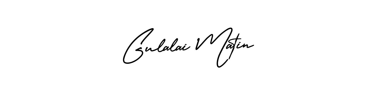 Use a signature maker to create a handwritten signature online. With this signature software, you can design (AmerikaSignatureDemo-Regular) your own signature for name Gulalai Matin. Gulalai Matin signature style 3 images and pictures png