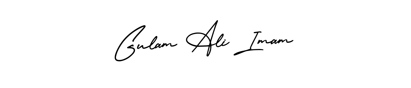 How to make Gulam Ali Imam name signature. Use AmerikaSignatureDemo-Regular style for creating short signs online. This is the latest handwritten sign. Gulam Ali Imam signature style 3 images and pictures png