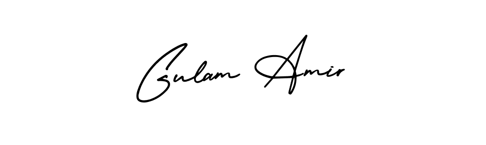 Design your own signature with our free online signature maker. With this signature software, you can create a handwritten (AmerikaSignatureDemo-Regular) signature for name Gulam Amir. Gulam Amir signature style 3 images and pictures png