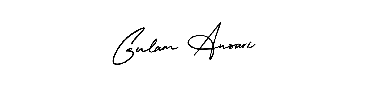 Gulam Ansari stylish signature style. Best Handwritten Sign (AmerikaSignatureDemo-Regular) for my name. Handwritten Signature Collection Ideas for my name Gulam Ansari. Gulam Ansari signature style 3 images and pictures png