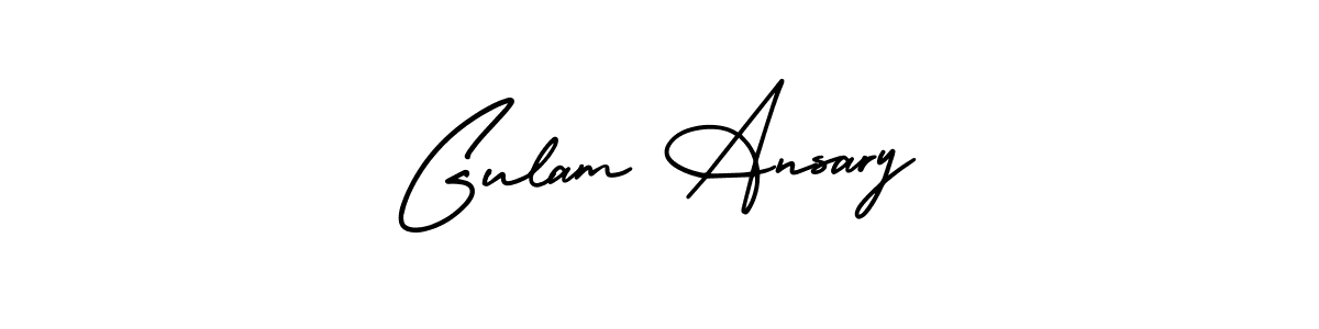 How to make Gulam Ansary signature? AmerikaSignatureDemo-Regular is a professional autograph style. Create handwritten signature for Gulam Ansary name. Gulam Ansary signature style 3 images and pictures png