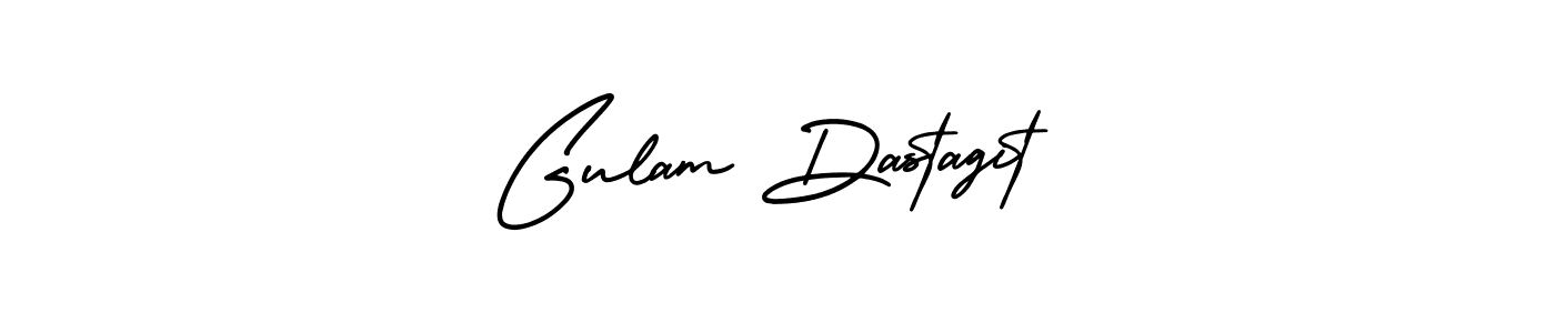 AmerikaSignatureDemo-Regular is a professional signature style that is perfect for those who want to add a touch of class to their signature. It is also a great choice for those who want to make their signature more unique. Get Gulam Dastagit name to fancy signature for free. Gulam Dastagit signature style 3 images and pictures png