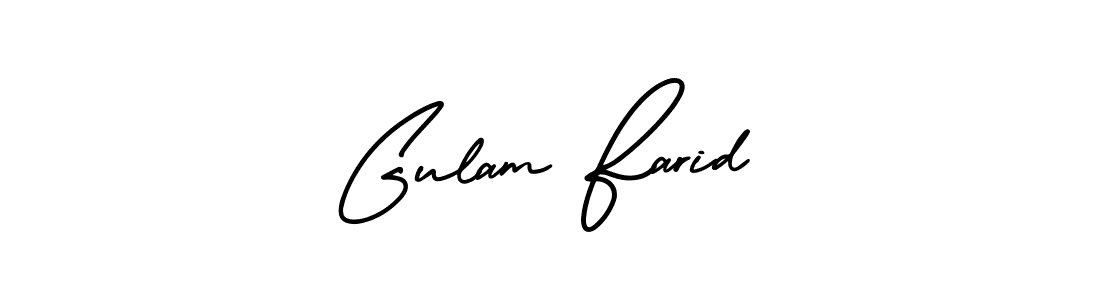 Design your own signature with our free online signature maker. With this signature software, you can create a handwritten (AmerikaSignatureDemo-Regular) signature for name Gulam Farid. Gulam Farid signature style 3 images and pictures png