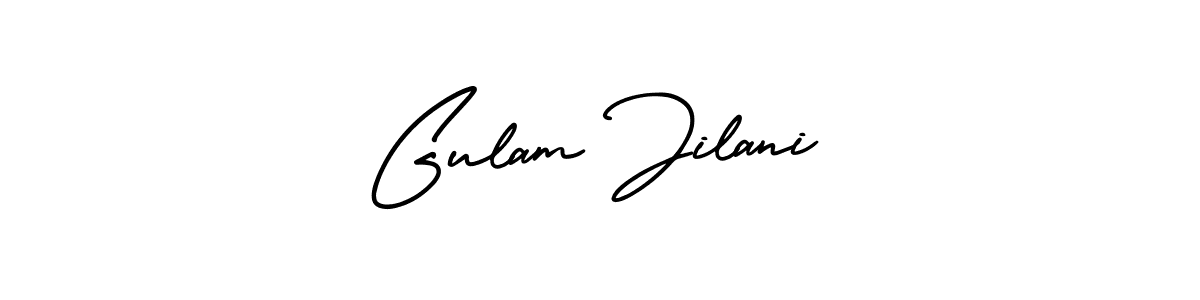 if you are searching for the best signature style for your name Gulam Jilani. so please give up your signature search. here we have designed multiple signature styles  using AmerikaSignatureDemo-Regular. Gulam Jilani signature style 3 images and pictures png