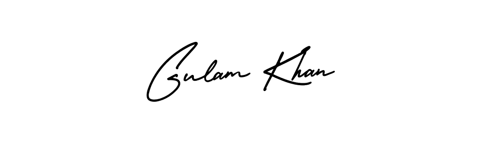 Make a short Gulam Khan signature style. Manage your documents anywhere anytime using AmerikaSignatureDemo-Regular. Create and add eSignatures, submit forms, share and send files easily. Gulam Khan signature style 3 images and pictures png