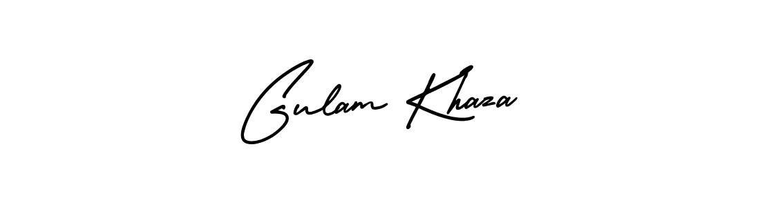 How to make Gulam Khaza signature? AmerikaSignatureDemo-Regular is a professional autograph style. Create handwritten signature for Gulam Khaza name. Gulam Khaza signature style 3 images and pictures png