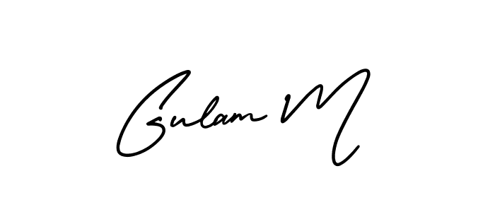 Best and Professional Signature Style for Gulam M. AmerikaSignatureDemo-Regular Best Signature Style Collection. Gulam M signature style 3 images and pictures png