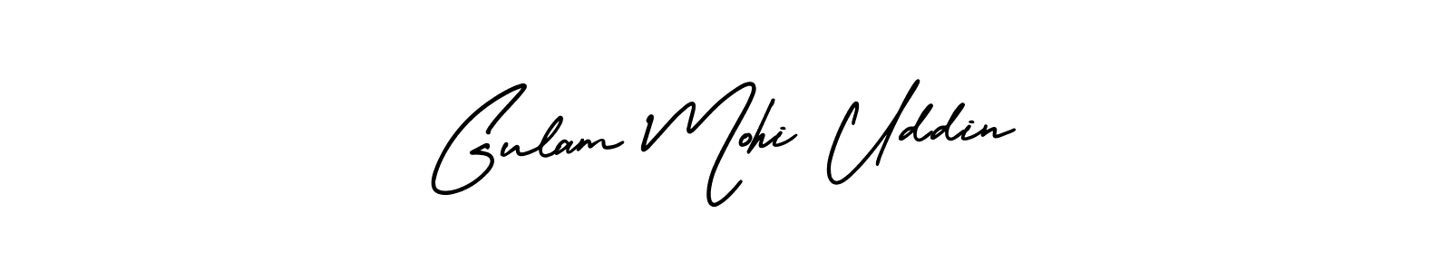 AmerikaSignatureDemo-Regular is a professional signature style that is perfect for those who want to add a touch of class to their signature. It is also a great choice for those who want to make their signature more unique. Get Gulam Mohi Uddin name to fancy signature for free. Gulam Mohi Uddin signature style 3 images and pictures png