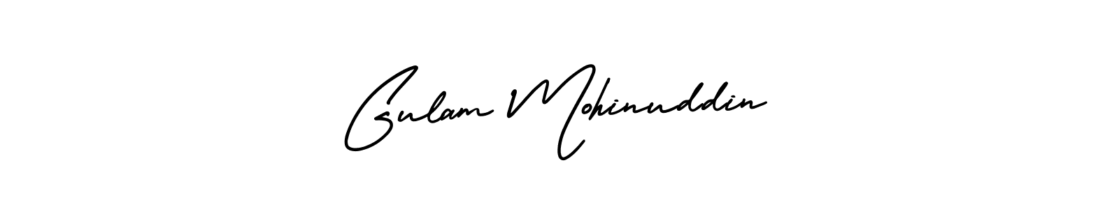 Make a beautiful signature design for name Gulam Mohinuddin. With this signature (AmerikaSignatureDemo-Regular) style, you can create a handwritten signature for free. Gulam Mohinuddin signature style 3 images and pictures png