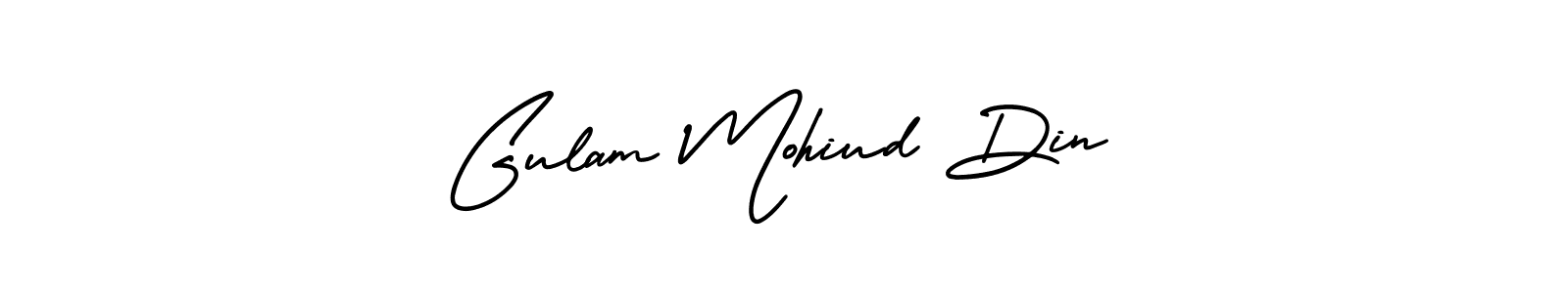 How to Draw Gulam Mohiud Din signature style? AmerikaSignatureDemo-Regular is a latest design signature styles for name Gulam Mohiud Din. Gulam Mohiud Din signature style 3 images and pictures png