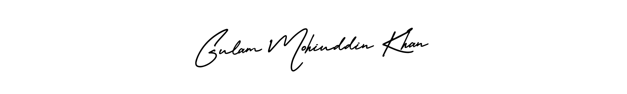 Create a beautiful signature design for name Gulam Mohiuddin Khan. With this signature (AmerikaSignatureDemo-Regular) fonts, you can make a handwritten signature for free. Gulam Mohiuddin Khan signature style 3 images and pictures png