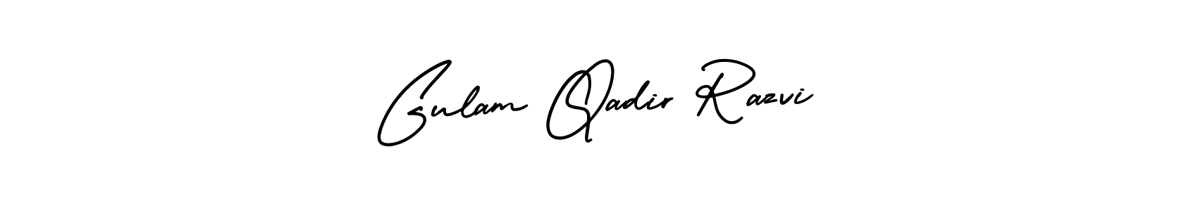 Also You can easily find your signature by using the search form. We will create Gulam Qadir Razvi name handwritten signature images for you free of cost using AmerikaSignatureDemo-Regular sign style. Gulam Qadir Razvi signature style 3 images and pictures png