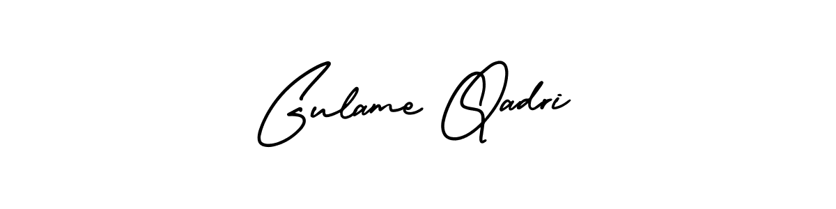 Create a beautiful signature design for name Gulame Qadri. With this signature (AmerikaSignatureDemo-Regular) fonts, you can make a handwritten signature for free. Gulame Qadri signature style 3 images and pictures png