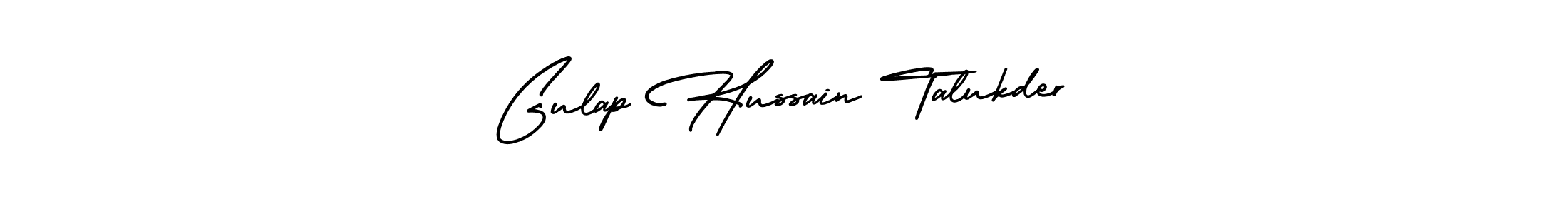 Similarly AmerikaSignatureDemo-Regular is the best handwritten signature design. Signature creator online .You can use it as an online autograph creator for name Gulap Hussain Talukder. Gulap Hussain Talukder signature style 3 images and pictures png