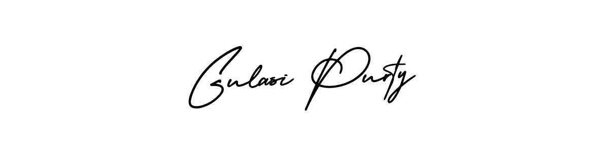 Use a signature maker to create a handwritten signature online. With this signature software, you can design (AmerikaSignatureDemo-Regular) your own signature for name Gulasi Purty. Gulasi Purty signature style 3 images and pictures png